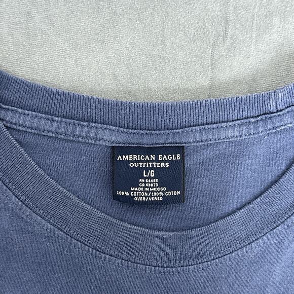 Vintage Y2K American Eagle 77 T-Shirt Men's Large 90s Style Grunge Cotton Tee - Picture 7 of 7